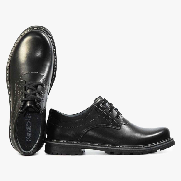 BUTY MĘSKIE TRAPERY SKÓRZANE CZARNE KAMPOL 32/15