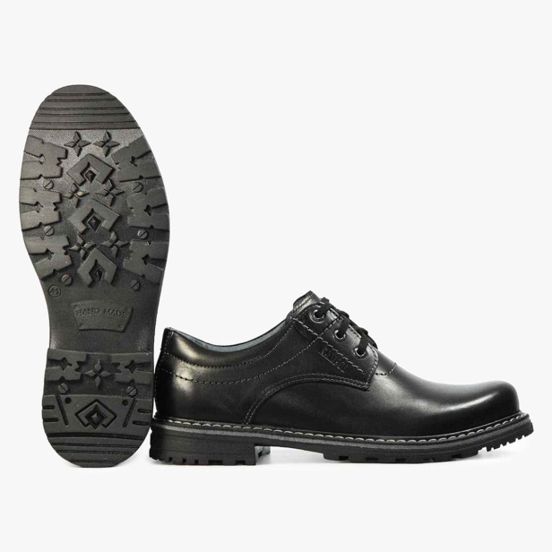 BUTY MĘSKIE TRAPERY SKÓRZANE CZARNE KAMPOL 32/15