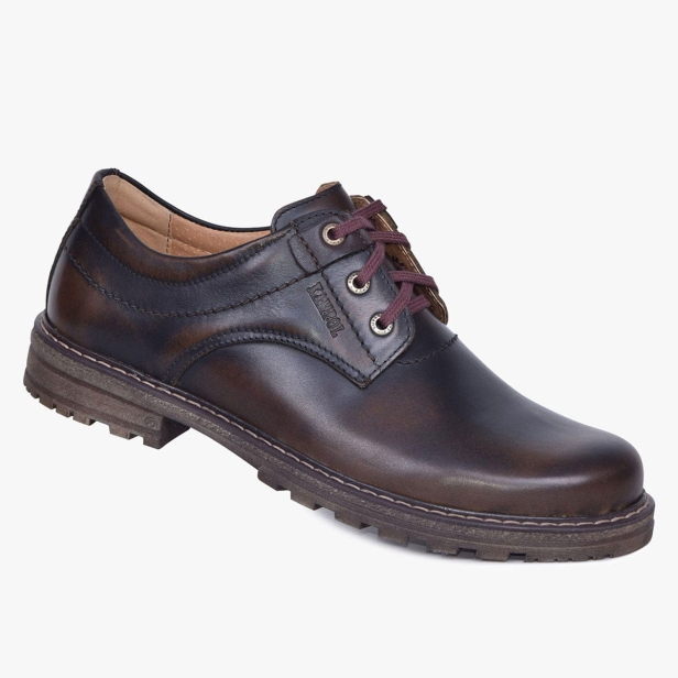 BUTY MĘSKIE TRAPERY SKÓRZANE OLIWKA KABIR KAMPOL 32/K/OL