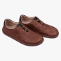 BUTY DAMSKIE MINIMALISTYCZNE BAREFOOT SZEROKIE SKÓRZANE BRĄZOWE 500/BR
