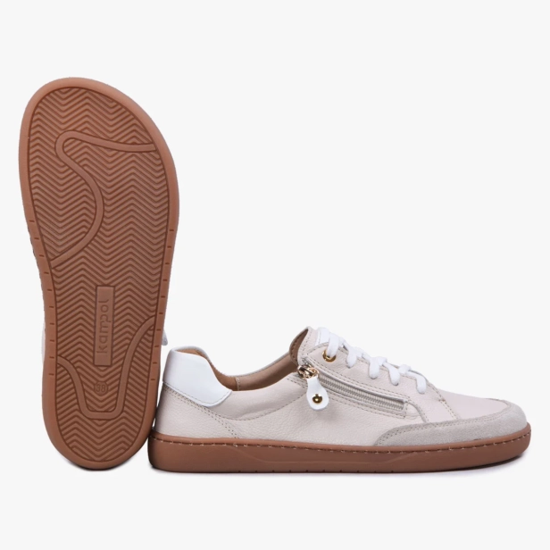 Buty barefoot damskie skórzane z zasuwakiem beżowe Kampol 505_BEZ (3).webp