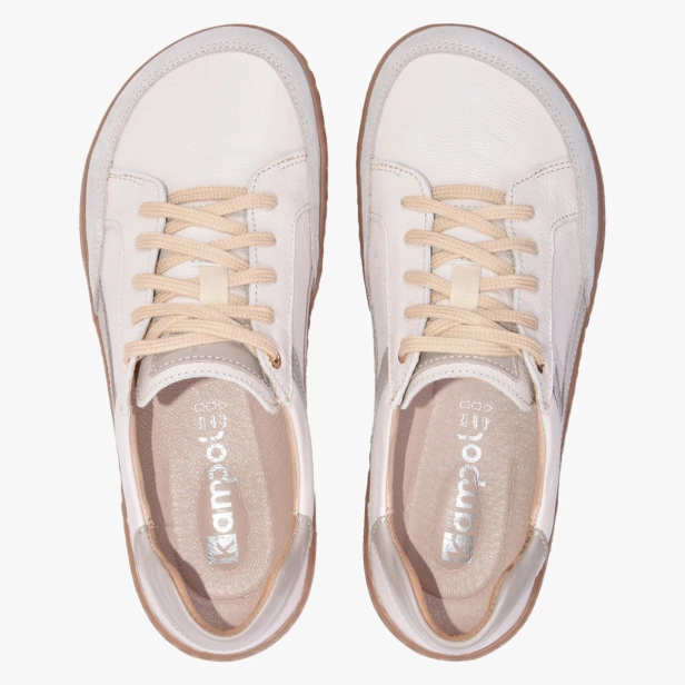 Buty damskie skórzane minimalistyczne barefoot beżowe Kampol 504_BEZ (3).webp