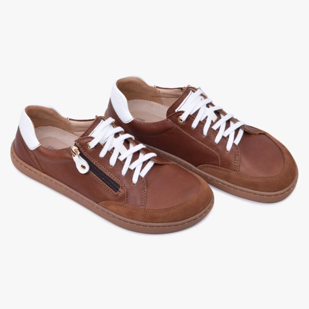 Buty damskie barefoot skórzane szerokie brązowe Kampol 505_74 (2).webp