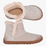 DAMSKIE BOTKI BAREFOOT SKÓRZANE ZIMOWE BEŻOWE 029