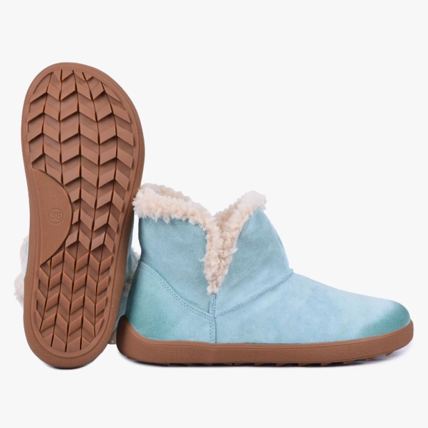 Damskie botki barefoot skórzane zimowe miętowe 029_MINT (3).webp