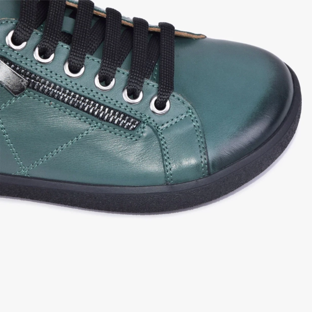 BAREFOOT BUTY DAMSKIE SKÓRZANE Z SUWAKIEM ZIELONE KAMPOL 013_MARCIO (8).webp