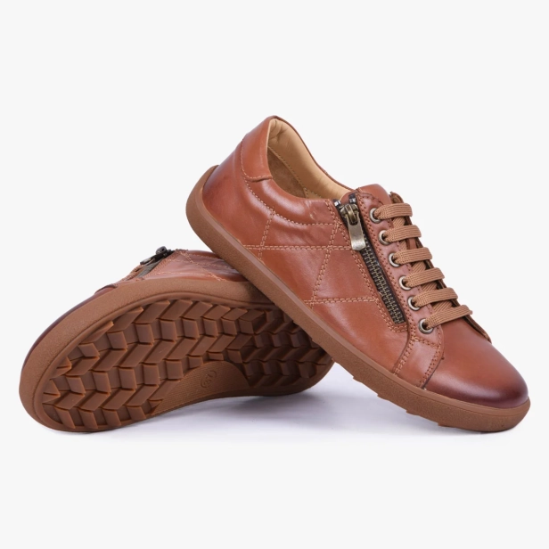 BAREFOOT BUTY DAMSKIE SKÓRZANE Z SUWAKIEM BRĄZOWE KAMPOL 013_TAN (1).webp