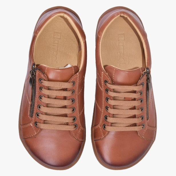 BAREFOOT BUTY DAMSKIE SKÓRZANE Z SUWAKIEM BRĄZOWE KAMPOL 013_TAN (5).webp