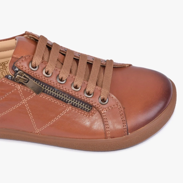 BAREFOOT BUTY DAMSKIE SKÓRZANE Z SUWAKIEM BRĄZOWE KAMPOL 013_TAN (7).webp