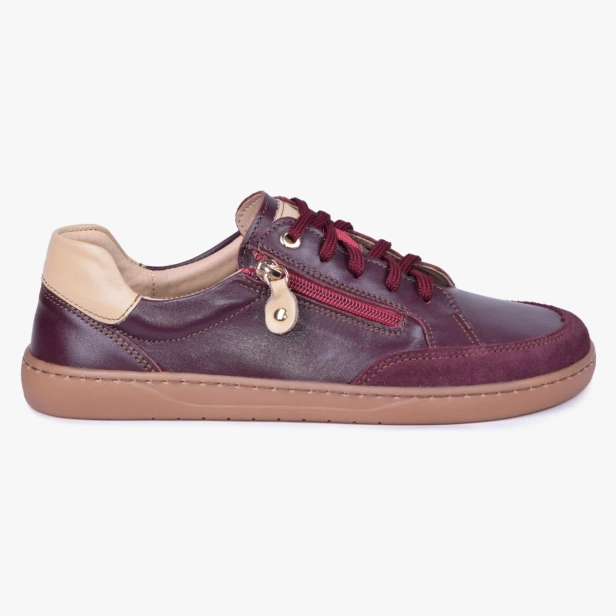 BUTY DAMSKIE BAREFOOT SKÓRZANE Z SUWAKIEM BORDOWE 505_17 (1).webp
