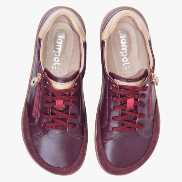 BUTY DAMSKIE BAREFOOT SKÓRZANE Z SUWAKIEM BORDOWE 505_17 (5).webp