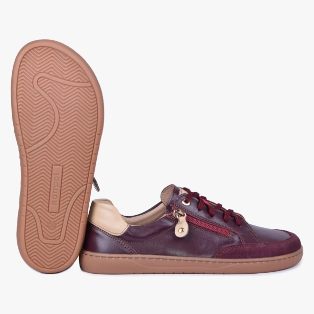 BUTY DAMSKIE BAREFOOT SKÓRZANE Z SUWAKIEM BORDOWE 505_17 (8).webp