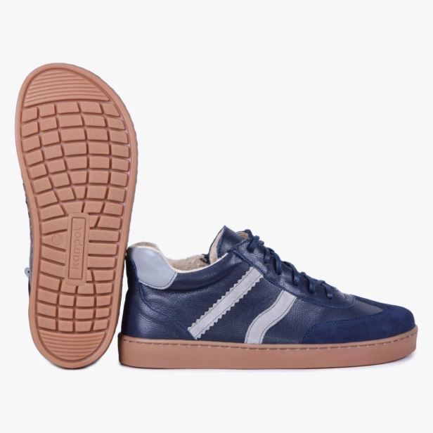 Buty damskie zimowe barefoot skórzane granatowe Kampol 600_53 (1).webp