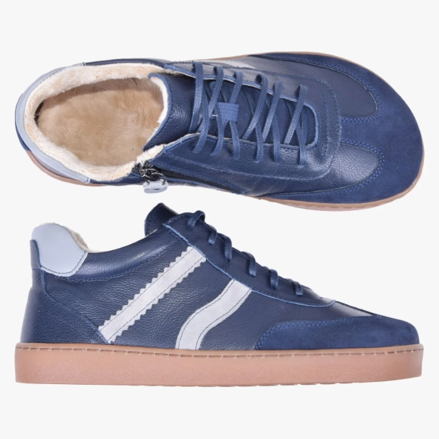 Buty damskie zimowe barefoot skórzane granatowe Kampol 600_53 (3).webp