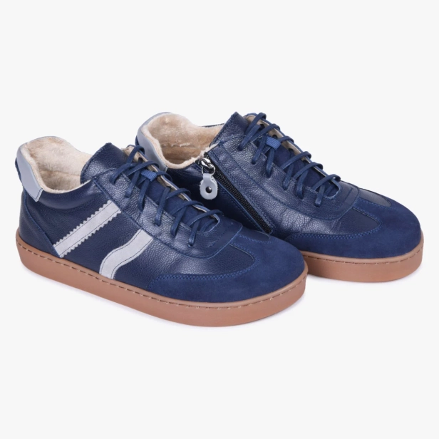 Buty damskie zimowe barefoot skórzane granatowe Kampol 600_53 (4).webp