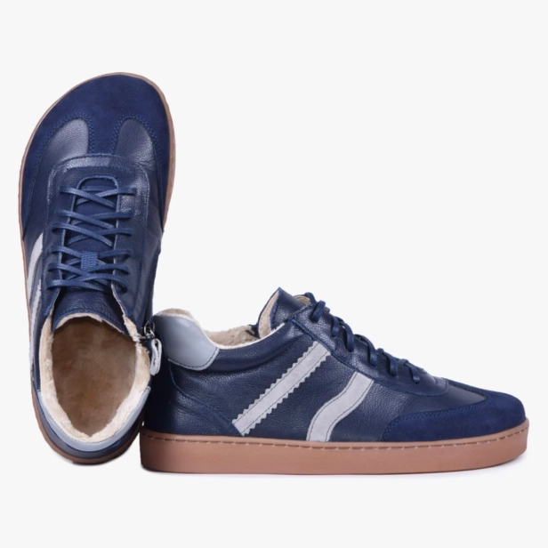 Buty damskie zimowe barefoot skórzane granatowe Kampol 600_53 (5).webp