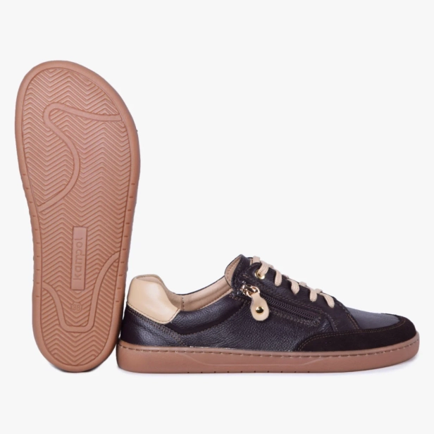 Buty damskie barefoot skórzane z suwakiem brązowe Kampol 505_65 (4).webp