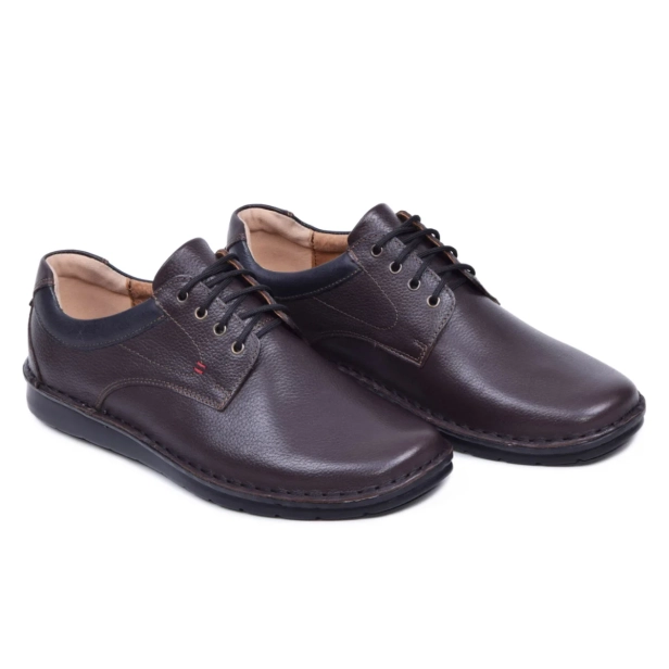 SKÓRZANE BUTY MĘSKIE SZEROKIE TĘGIE BRĄZOWE KAMPOL 13_65 (6).webp