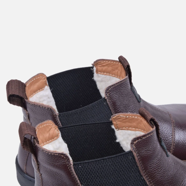 Sztyblety buty barefoot damskie zimowe skórzane brązowe Kampol 601_BR  (8).webp