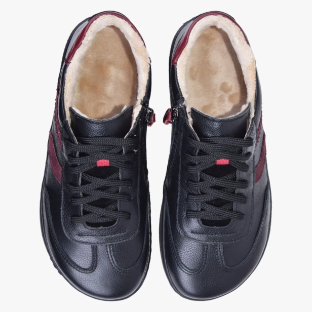 Buty barefoot zimowe damskie trzewiki skórzane czarne Kampol 600_5 (1).webp