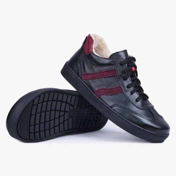 Buty barefoot zimowe damskie trzewiki skórzane czarne Kampol 600_5 (6).webp