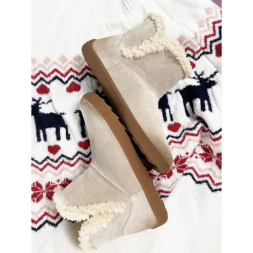 Zimowe buty barefoot wsuwane beżowe Kampol 029_BISCUIT.webp