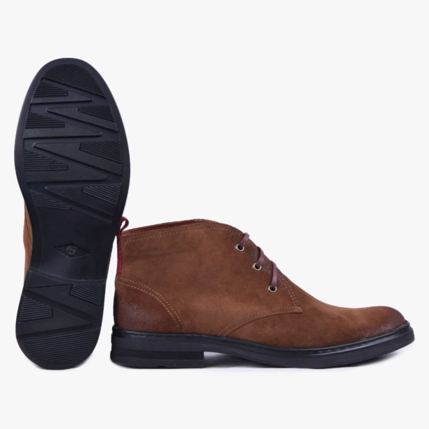 Trzewiki męskie skórzane zamszowe brązowe Kampol 136_rudy (4).webp