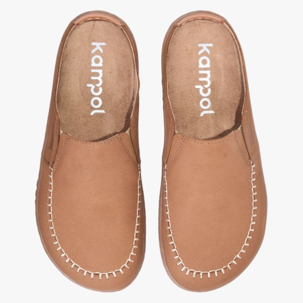 Klapki damskie barefoot szerokie w palcach brąz Kampol 700_410 (5).webp