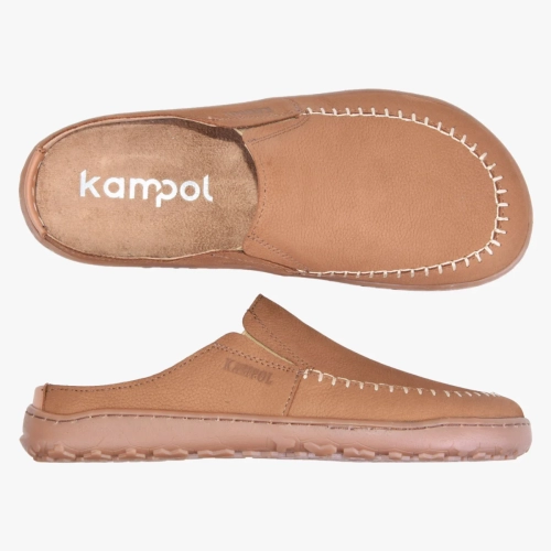 Klapki damskie barefoot szerokie w palcach brąz Kampol 700_410 (7).webp