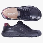 SZEROKIE BUTY DAMSKIE SKÓRZANE CZARNE 510/15