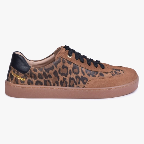 Barefoot buty damskie skórzane brąz panterka Kampol 507_P (7).webp