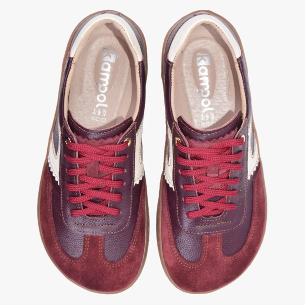 Barefoot buty damskie skórzane bordowe Kampol 506_17 (7).webp