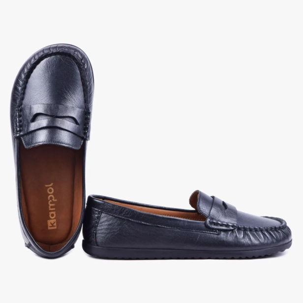 MOKASYNY DAMSKIE BAREFOOT SKÓRZANE CZARNE KAMPOL 510_BLK (2).webp