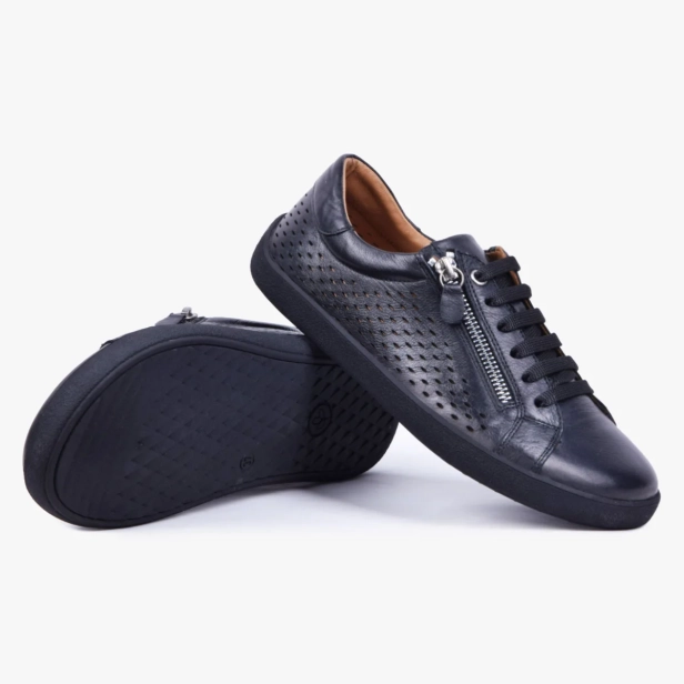 BUTY DAMSKIE SKÓRZANE AŻUROWE NA LATO CZARNE KAMPOL 051 (3).webp