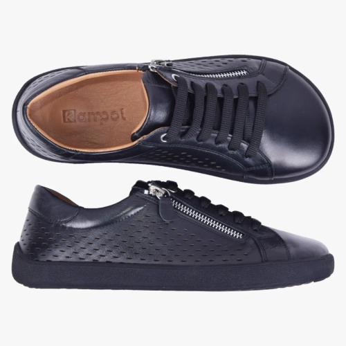 BUTY DAMSKIE SKÓRZANE AŻUROWE NA LATO CZARNE KAMPOL 051 (5).webp