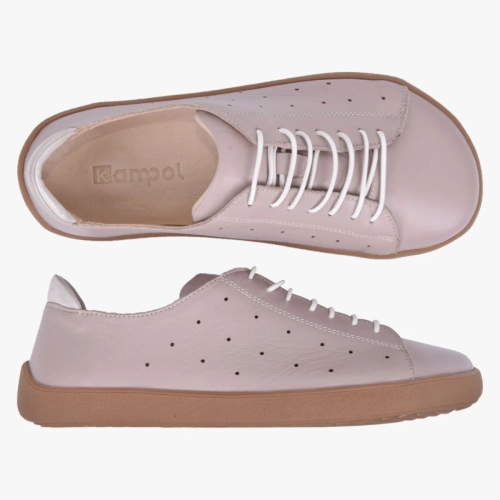 SZEROKIE BUTY BAREFOOT DAMSKIE SKÓRZANE BEŻOWE KAMPOL 053 DARK STONE (1).webp