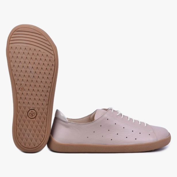 SZEROKIE BUTY BAREFOOT DAMSKIE SKÓRZANE BEŻOWE KAMPOL 053 DARK STONE (2).webp