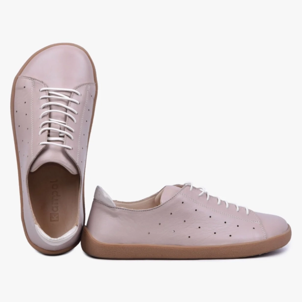 SZEROKIE BUTY BAREFOOT DAMSKIE SKÓRZANE BEŻOWE KAMPOL 053 DARK STONE (6).webp