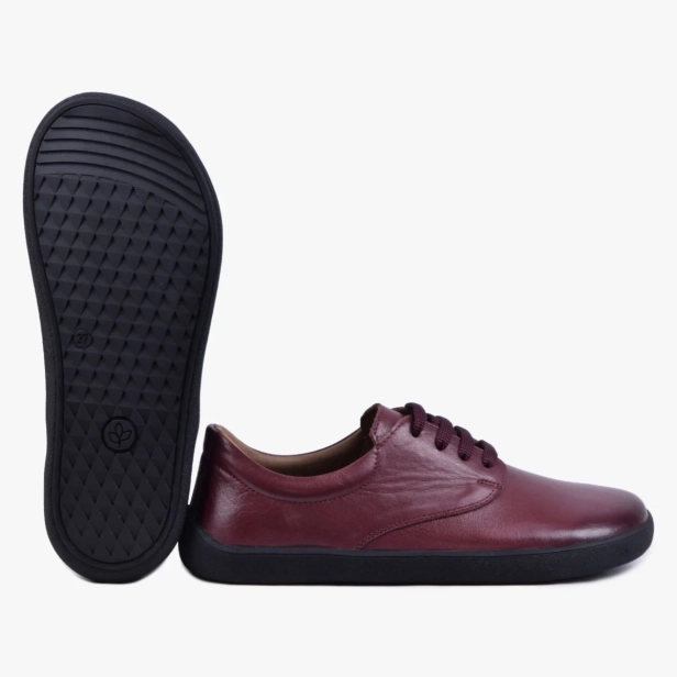 BAREFOOT BUTY SKÓRZANE DAMSKIE KLASYCZNE BORDOWE KAMPOL 025 (3).webp
