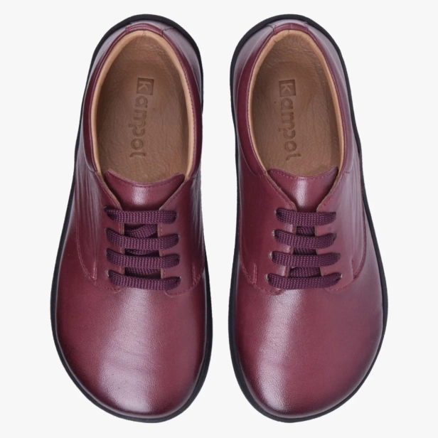 BAREFOOT BUTY SKÓRZANE DAMSKIE KLASYCZNE BORDOWE KAMPOL 025 (6).webp