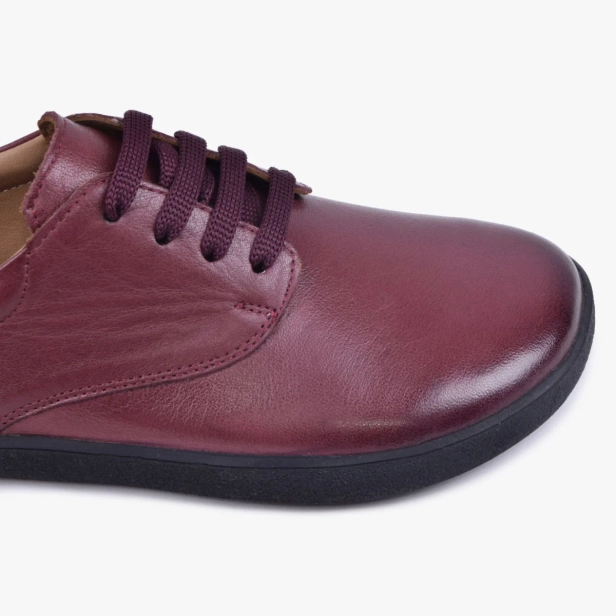 BAREFOOT BUTY SKÓRZANE DAMSKIE KLASYCZNE BORDOWE KAMPOL 025 (7).webp