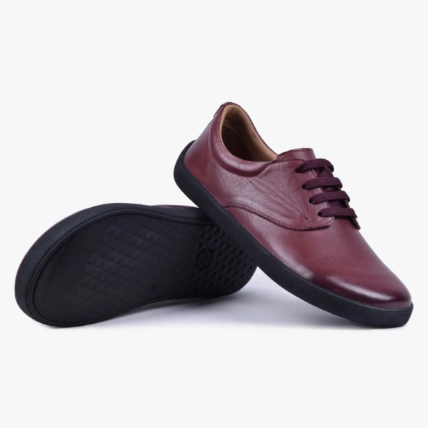BAREFOOT BUTY SKÓRZANE DAMSKIE KLASYCZNE BORDOWE KAMPOL 025 (8).webp