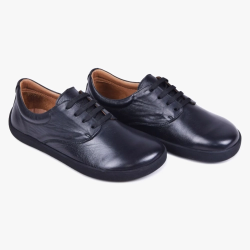 BUTY BAREFOOT DAMSKIE KLASYCZNE SKÓRZANE CZARNE KAMPOL 025 (1).webp