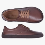 BAREFOOT BUTY KLASYCZNE SKÓRZANE SZEROKIE BRĄZOWE 025