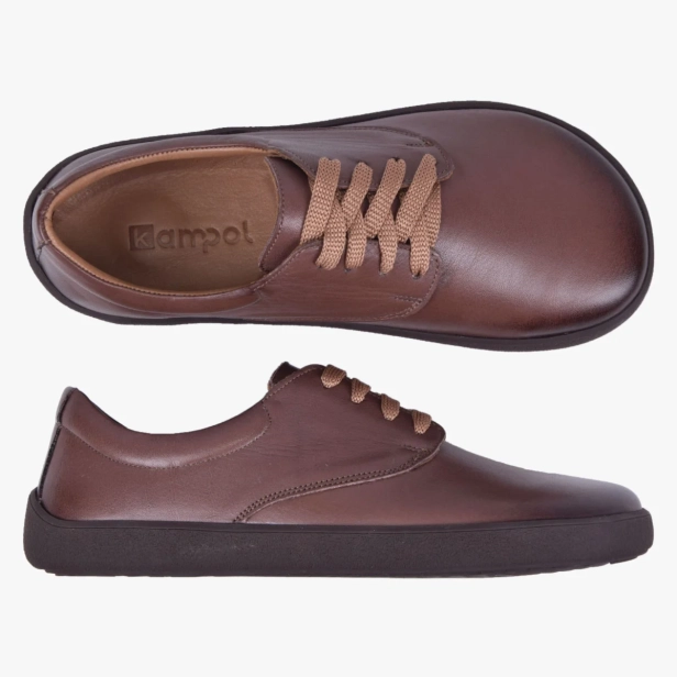 BAREFOOT BUTY KLASYCZNE SKÓRZANE SZEROKIE BRĄZOWE KAMPOLBUTY 025 (2).webp