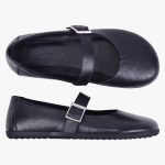 BALERINY DAMSKIE BAREFOOT Z GUMKĄ CZARNE 504