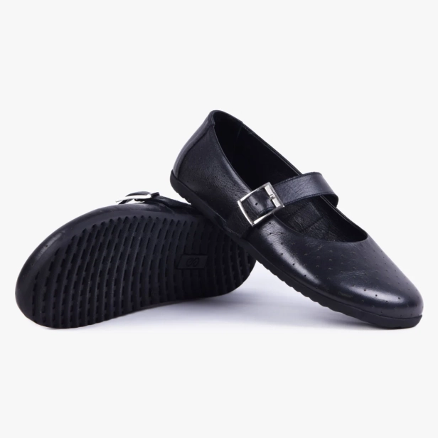 BALERINY DAMSKIE BAREFOOT Z GUMKĄ CZARNE KAMPOL 504 (2).webp