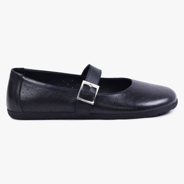 BALERINY DAMSKIE BAREFOOT Z GUMKĄ CZARNE KAMPOL 504 (7).webp