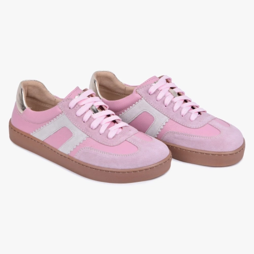 BUTY DAMSKIE SNEAKERSY BAREFOOT SKORZANE SZEROKIE ROZOWE KAMPOL 506_21 (1).webp