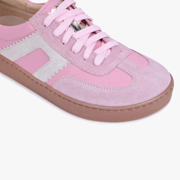 BUTY DAMSKIE SNEAKERSY BAREFOOT SKORZANE SZEROKIE ROZOWE KAMPOL 506_21 (2).webp